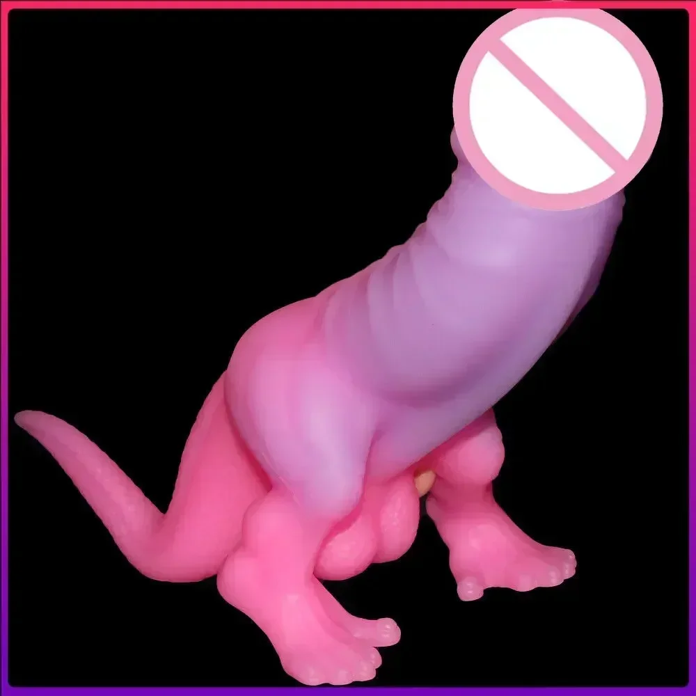 Creative Dinosaur Monster Anal Plug Dildo Soft Butt Masturbator Anus Dilator Realistic Penis Adult Sex Toy Vagina Stimulator