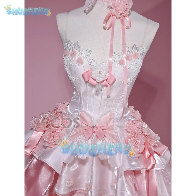 

Sword Art Online Yuuki Asuna Cosplay Costume Rose Wedding Dress Uniform Halloween Carnival Party Christmas Play Role Clothing