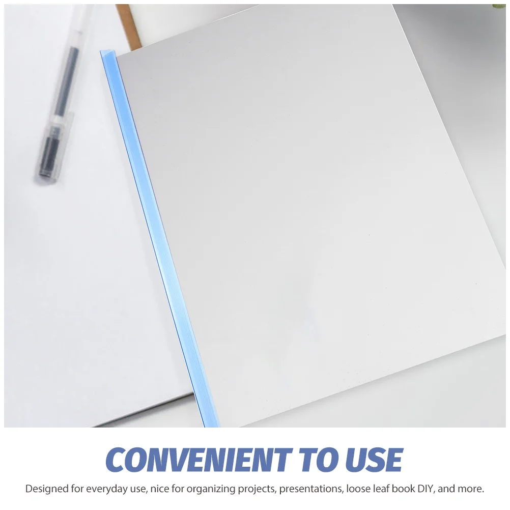 10 Stück Clips Ordner Pull Hebel Slides Report Covers Sliding Bar Rod Abs Plastic Binder