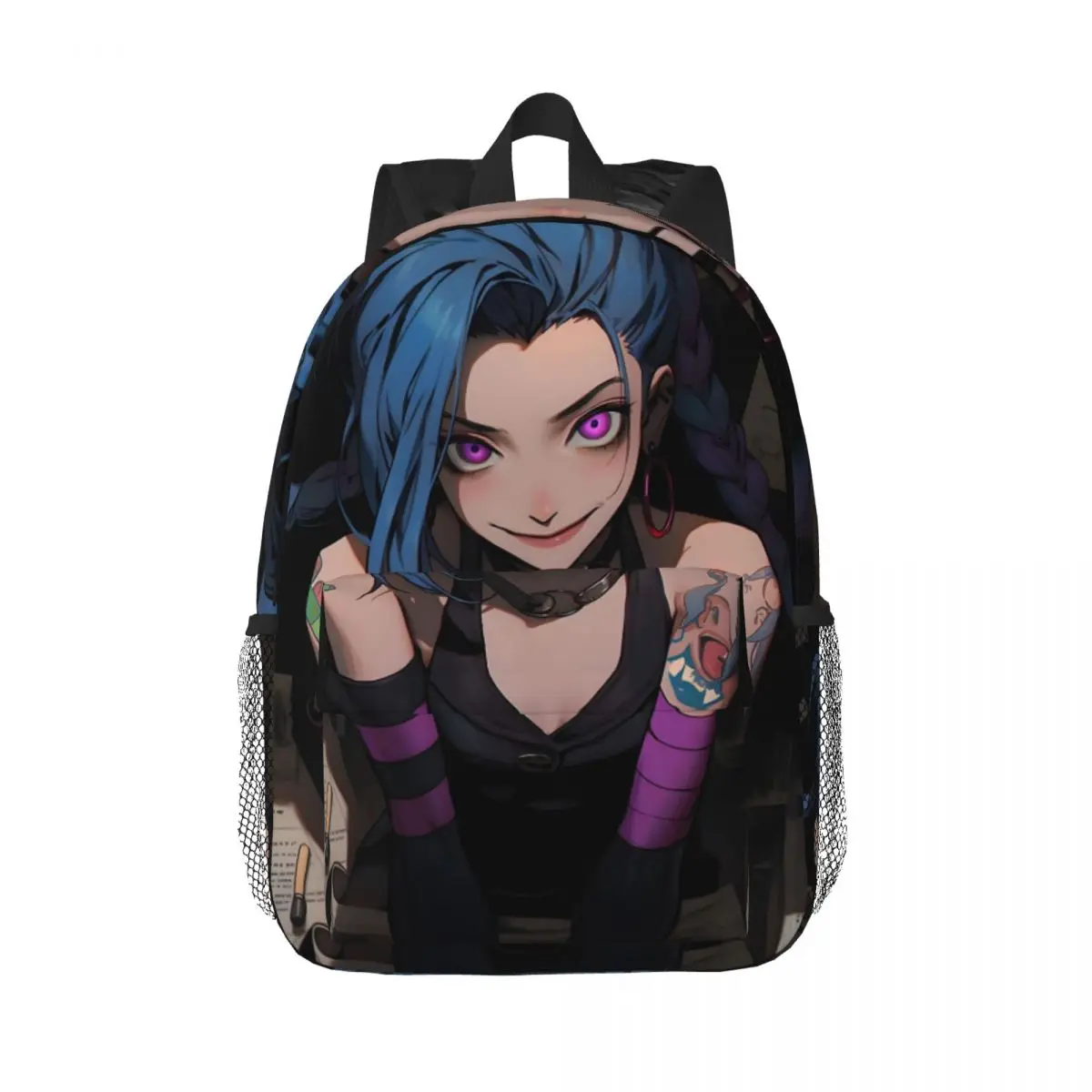 

Jinx Cosplay LoL Printed Lightweight Casual Schoolbag For School, Outdoor, Shopping, Office 15inch