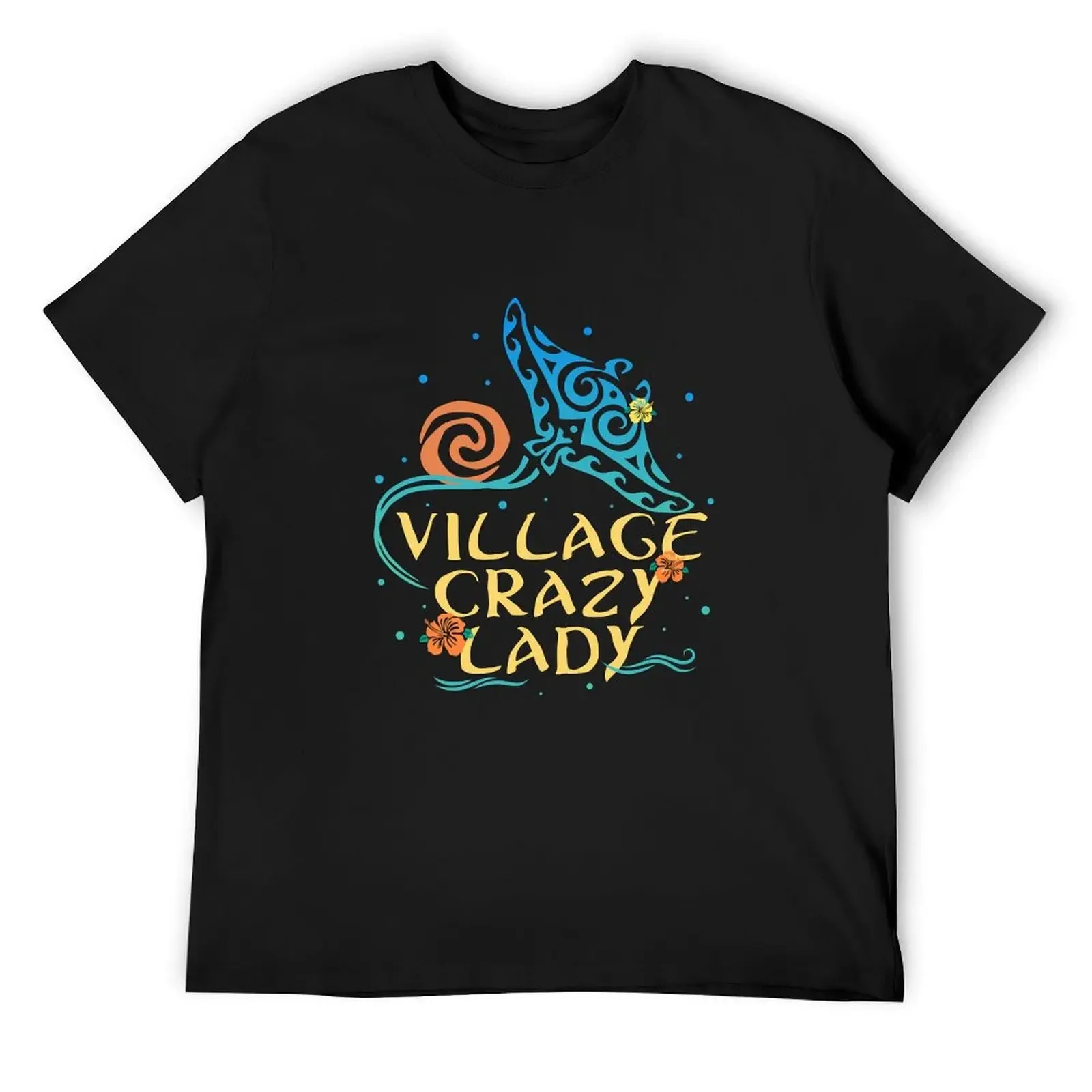 Village Crazy Lady Funny Shirt For Women, For Girl, Gift Tiki Hawaiian Polynesian T-Shirt