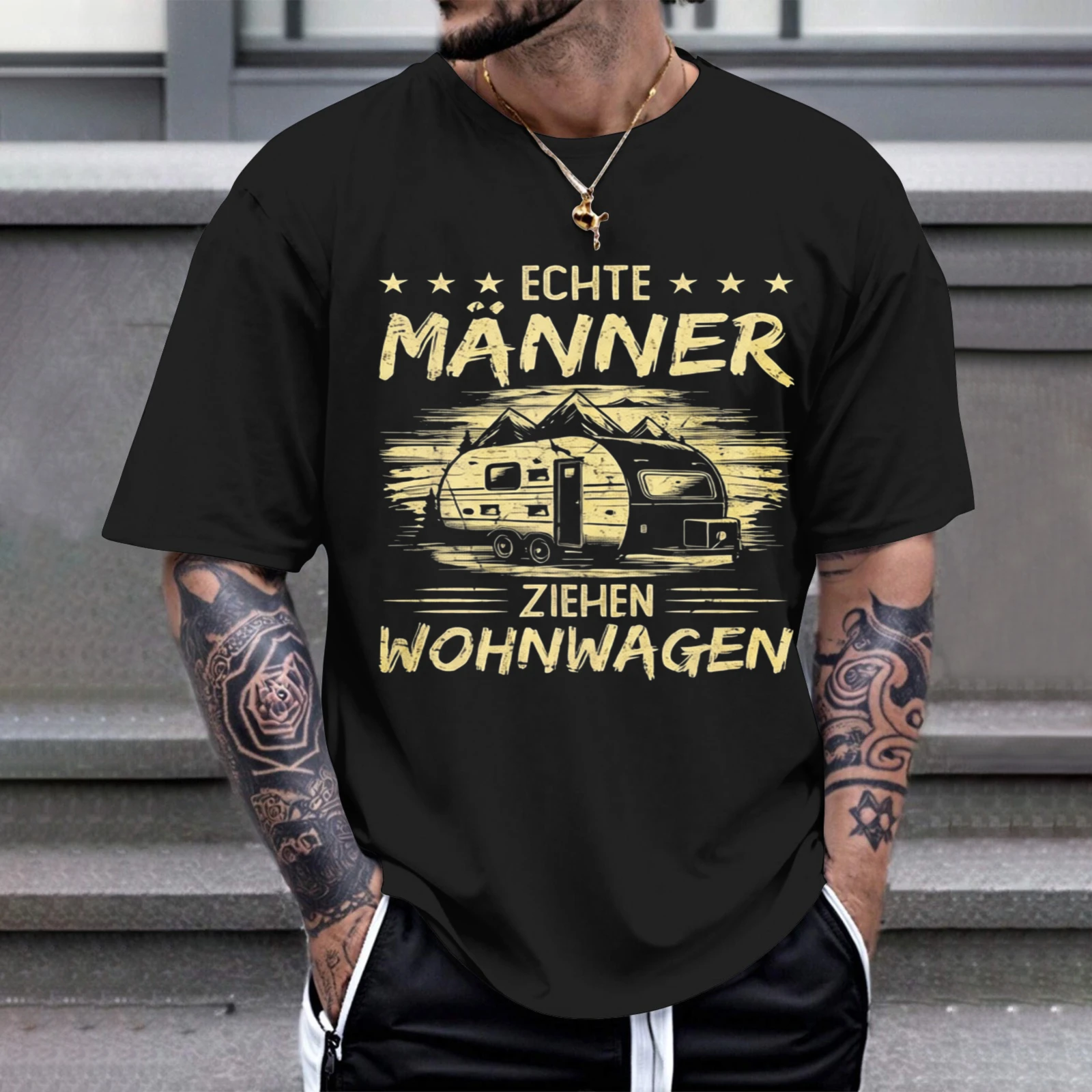 Herren-T-Shirt, Pullover für echte Männer, geeignet für Freizeitkleidung, Partys und Karnevalsoutfits