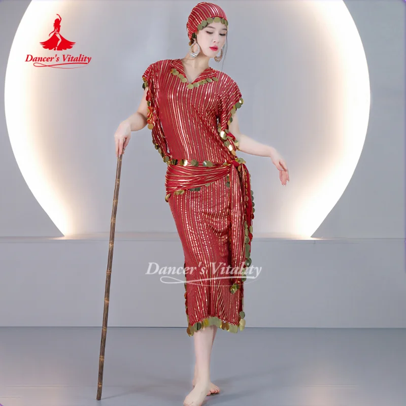 أزياء الرقص الشرقي للنساء شابي بلدي صيدي أداء زي الكبار ممارسة الرقص الشرقي الزي حيوية الراقصة #2