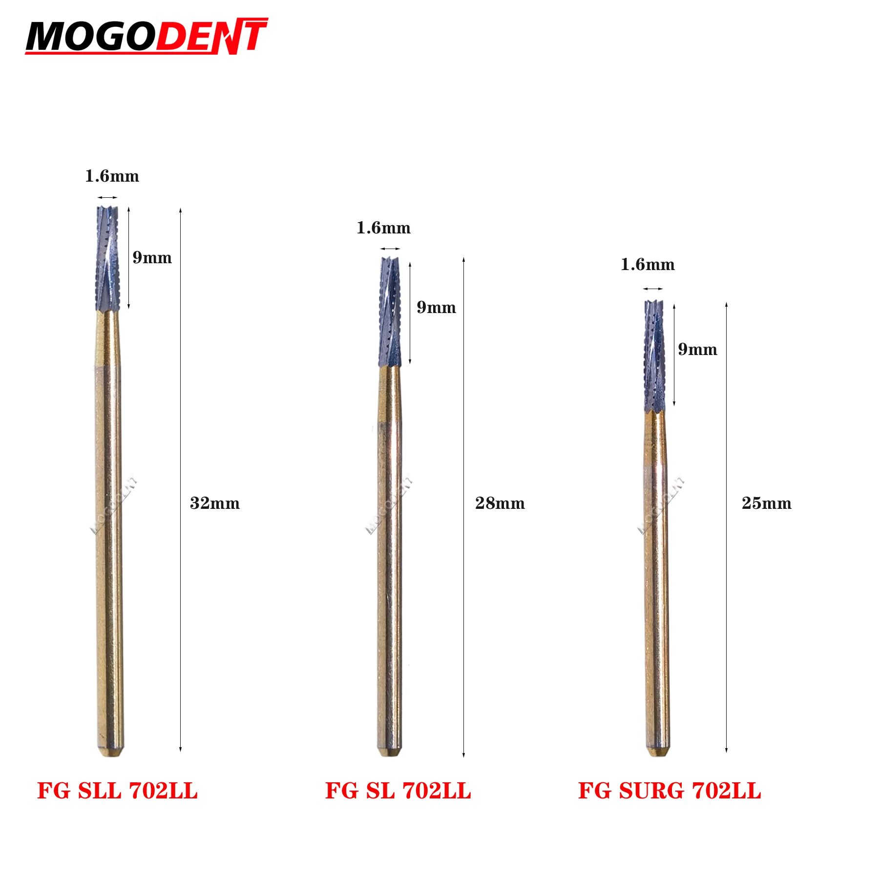 5 Pz/pacco Serie FG 1.6mm Dentale Carburo di Tungsteno Frese Trapano Dente Estrazione Frese Per Manipolo Ad Alta Velocità Dentista Strumento