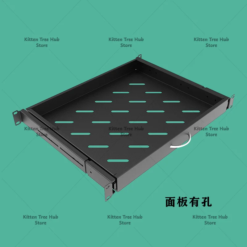 1U Drawer Keyboard Tray for Network Cabinets, Heavy Duty Sliding Shelf, Server Rack Keyboard and Mouse Organizer