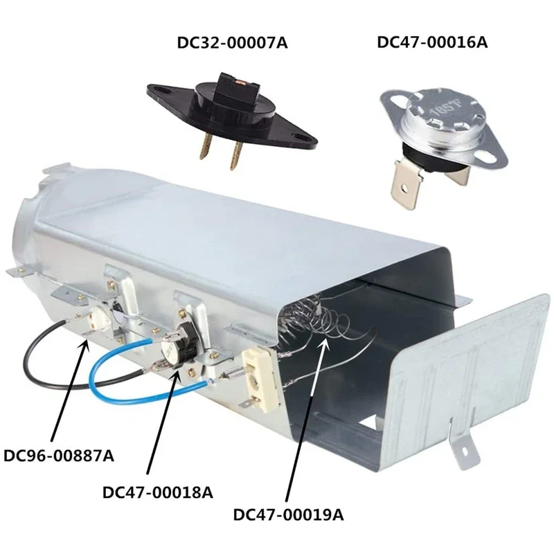 DC97-14486A Heating Element Duct Assembly for Samsung Dryer Repair