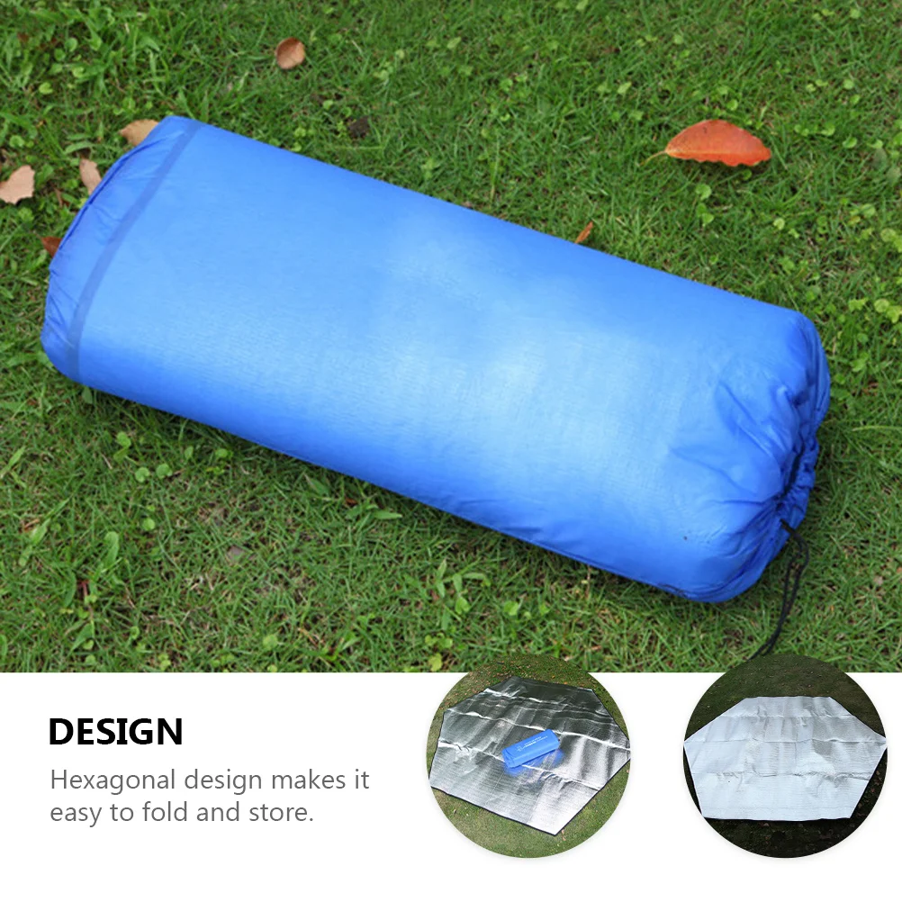 

1pc Waterproof Picnic Blanket Portable Beach Mat Thickened Aluminum Foil Ground Pad For Camping Outdoor Tent Floor Cover Heat