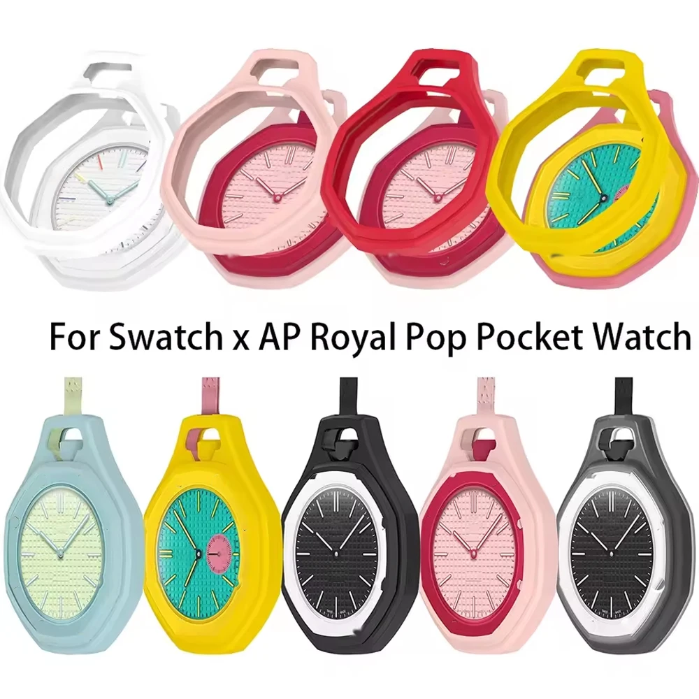 Weiche Silikon-Schutzhülle für Swatch X AP Royal PO Taschenuhr, Zubehör, Rahmen, Schutzhülle für das Display, Schutzabdeckung.