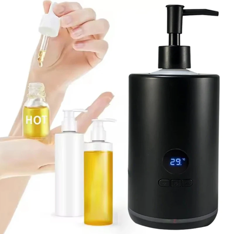 

НОВЫЙ светодиодный 2-режимный нагреватель для массажного масла для бутылок, регулируемый многофункциональный нагреватель для лосьона и крема, портативный быстрый нагрев для салона, спа