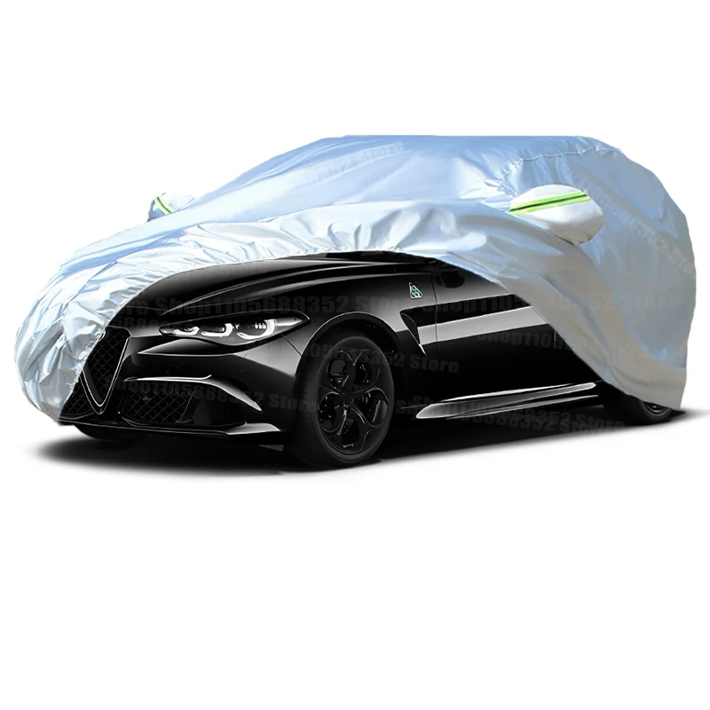 For Alfa Romeo Giulia Car Cover Outdoor Protection Covers Snow Sunshade Waterproof Dustproof Exterior UV Car Accessories