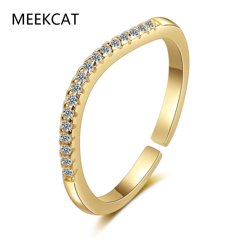 Test Passed Moissanite Ring Matching Wedding Diamond Band for Women 925 Sterling Silver Female Crown Single Tail Ring