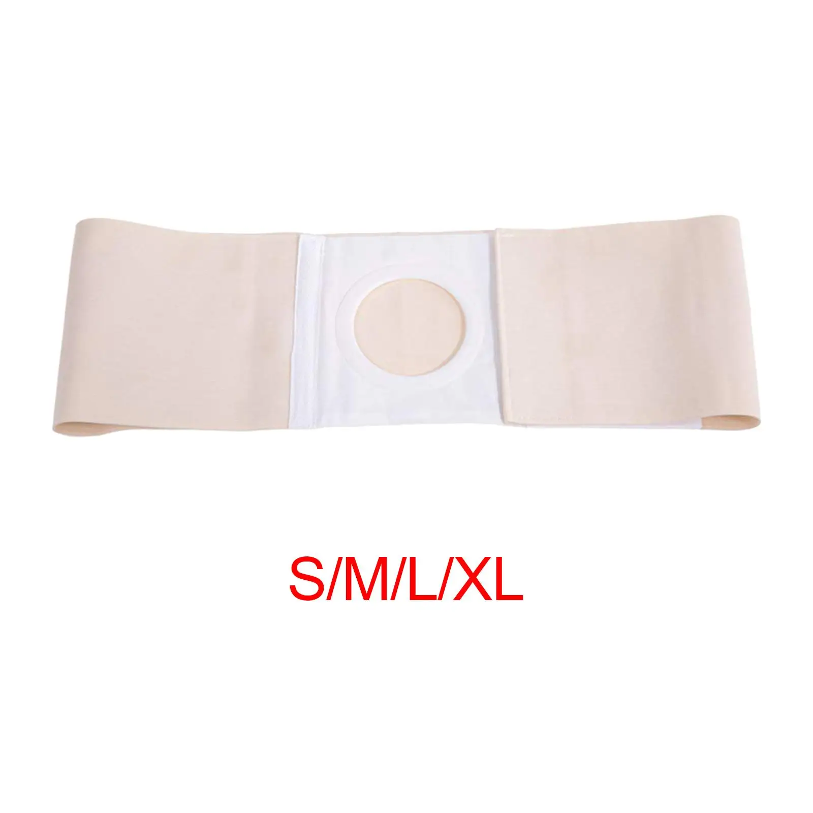 Colostomy Belt Elastic Fabric Breathable Waist Abdomen Band Hernia Support Cover Brace with Hole for Discreet Under Clothing