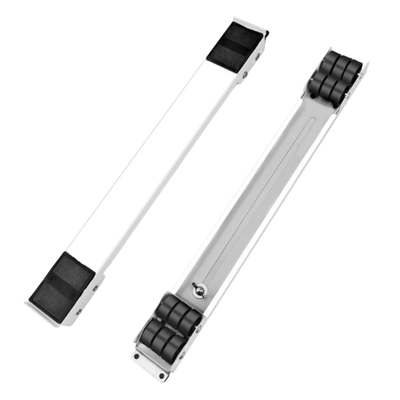 N5KC Adjustable Stainless Steel Appliance Moving Tray For Heavy Load Bearing Like Washing Machine Refrigerator Featuring 360
