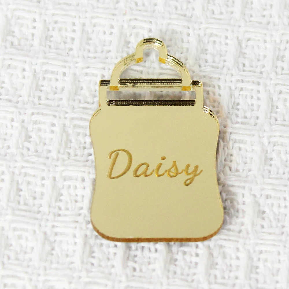 20/30/50Pcs Personalized Acrylic Feeding Bottle Tags, Baby Chocalate Box Tags, Baptism Favors, Party Favors, Candy Decor