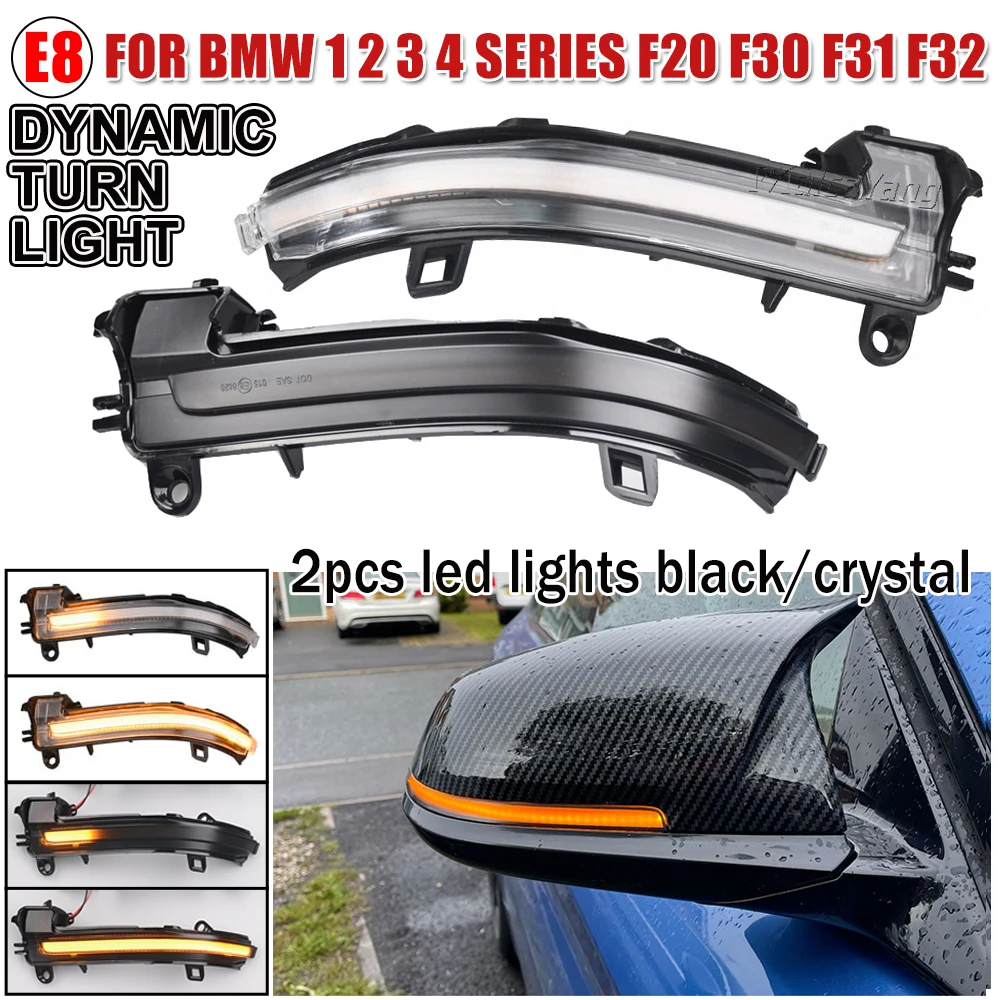 Side Mirror Sequential Light For BMW 1 2 3 4 Series X1 F20 F21 F22 F30 F31 F34 F32 E84 I3 LED Dynamic Turn Signal Lamp
