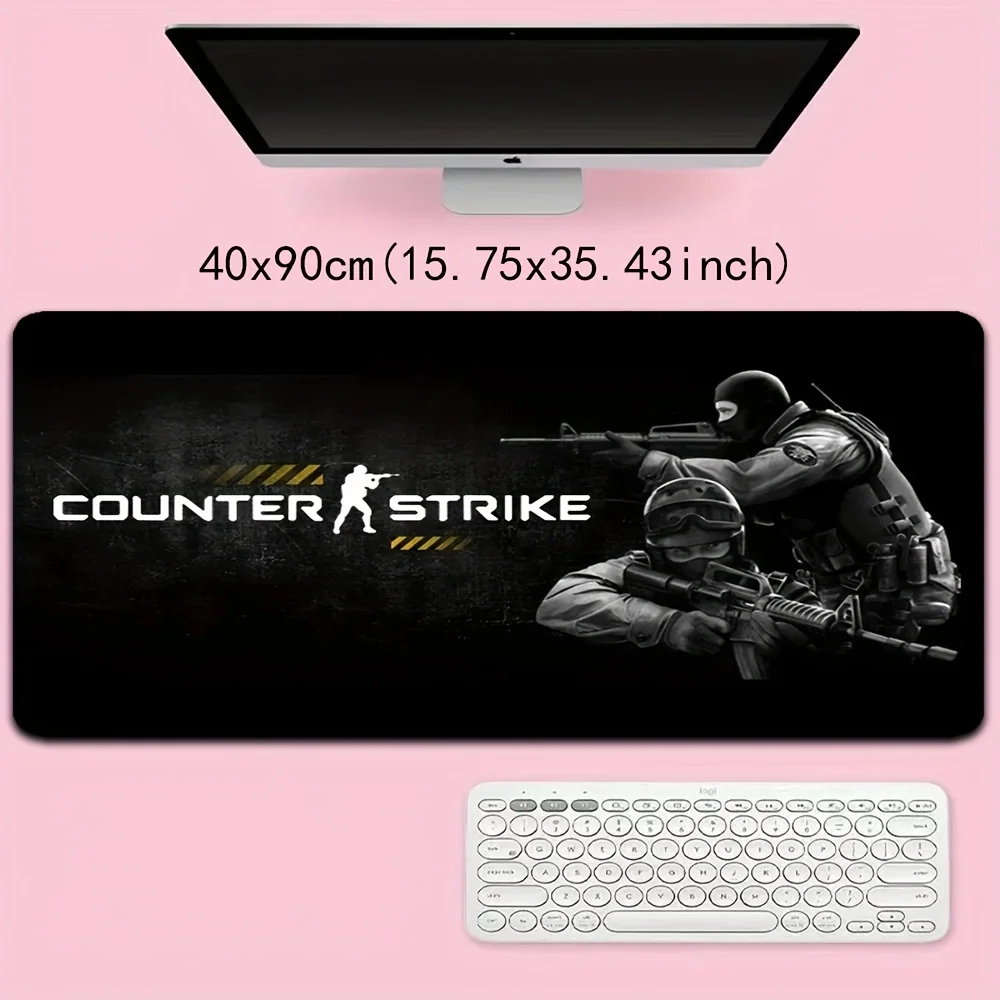 1 шт. резиновый коврик для мыши Counter Strike, нескользящий настольный коврик для геймеров, офисный и домашний декор, стильный эстетический защитный коврик, мультикончик