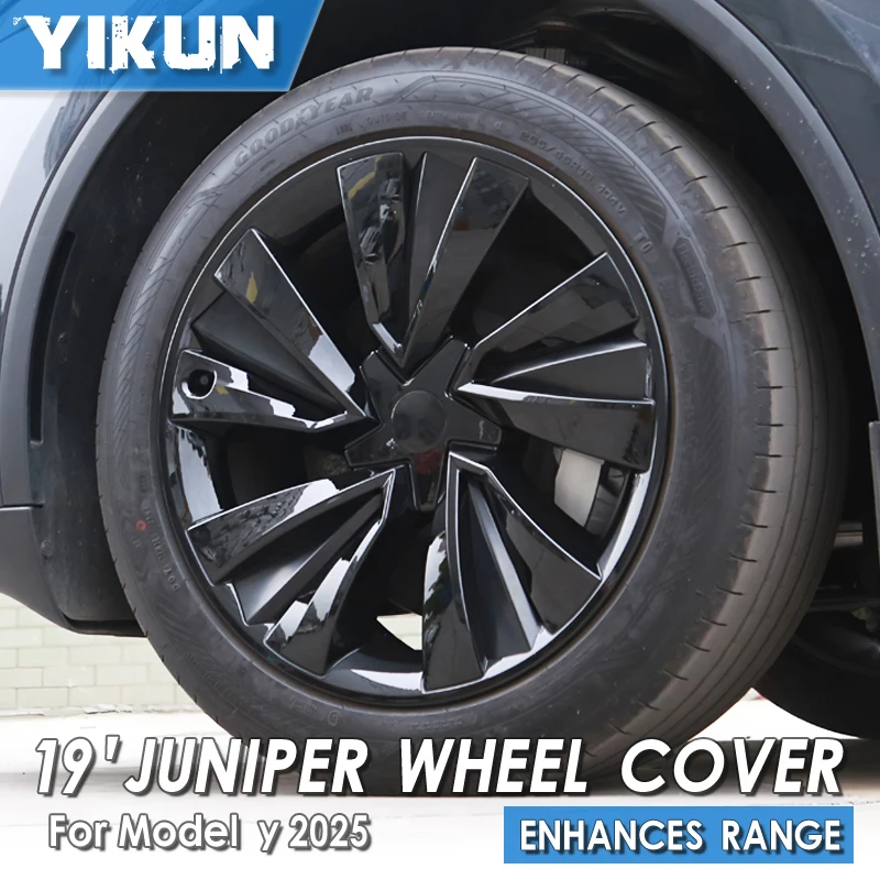 

4PCS Hub Caps for Tesla Model Y Juniper 2025 19 Inch Wheel Cover Performance Replacement Automobile Full Rim Hubcaps Accessories
