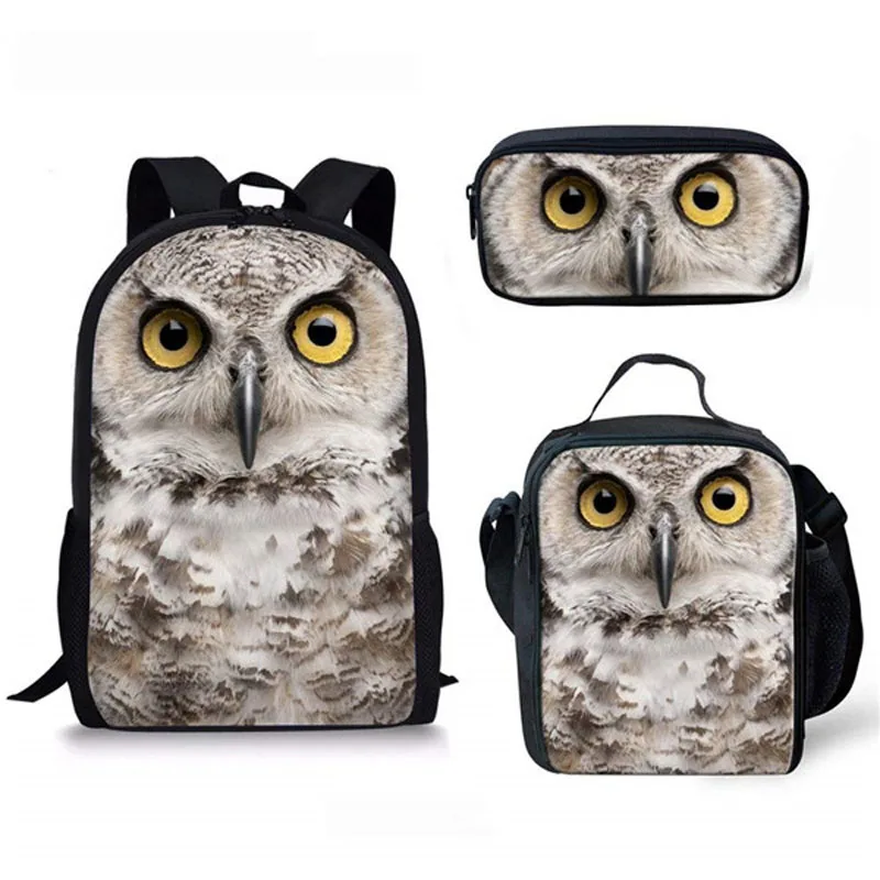 

Cute 3D Animal Owl Printing Kids Backpack Primary School Bags Junior Middle Student Boy Girls Schoolbag Children Bookbag