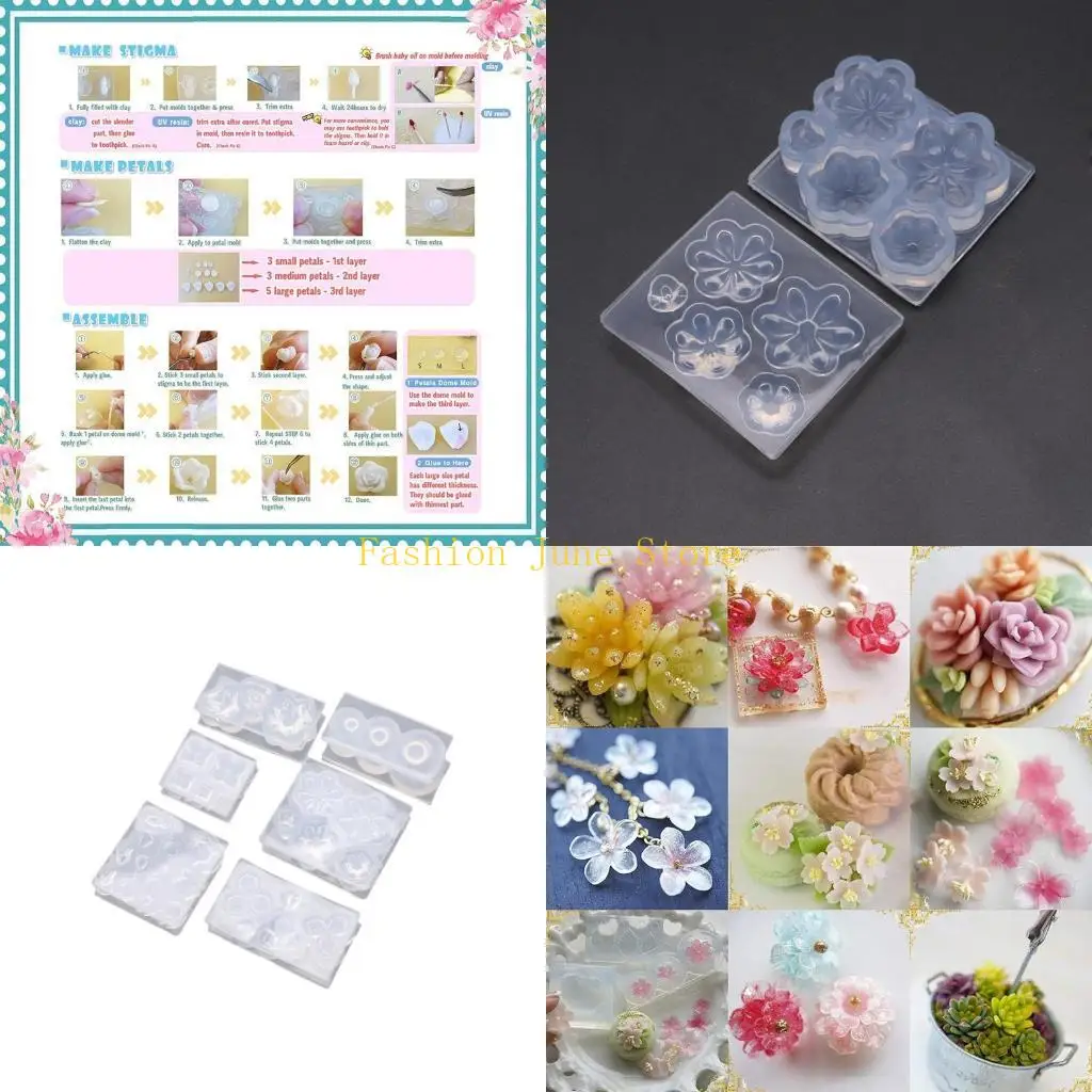 

N5KA 6 шт. серьги силиконовые формы формы из силиконовой смолы для DIY Craft Jewelry Tool