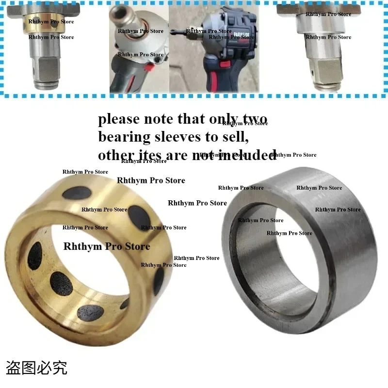 2P Steel Bushings Accessories Electric Impact Wrench 1/2" 16mm Spindle Anvil Shaft for Worxs Pare Part for Parkside X20v D3 Team