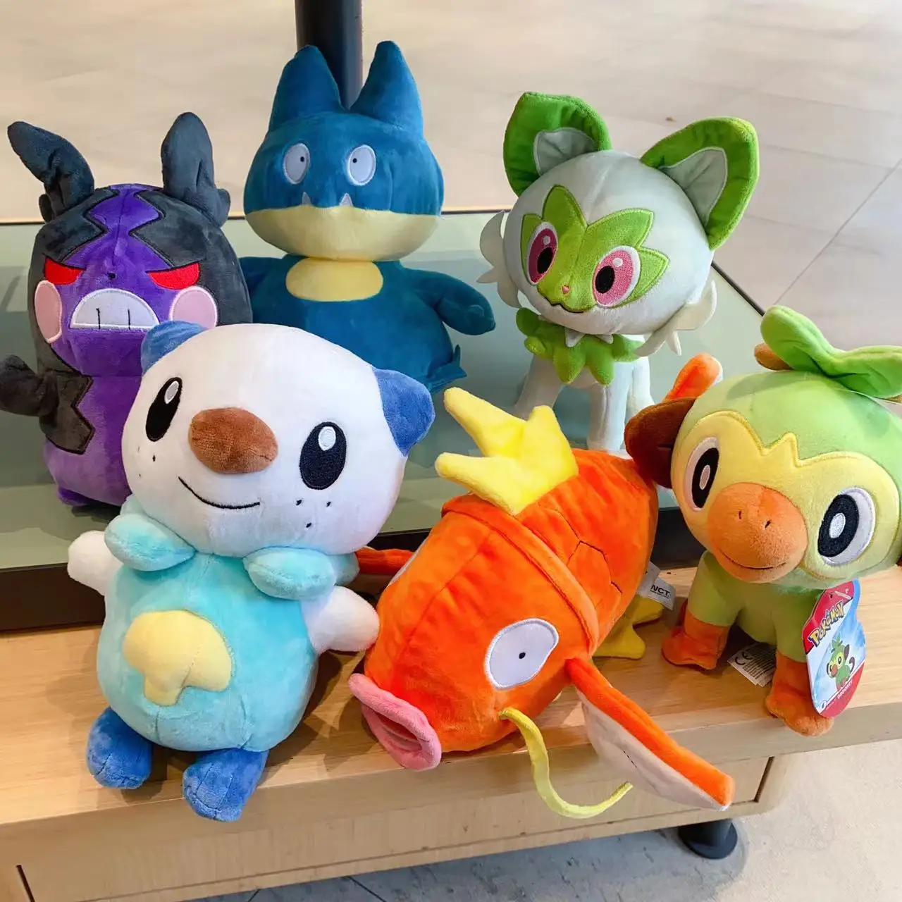 18-28 cm Pokemon Plüschtier Grookey Sprigatito Oshawott Leafeon Espeon Morpeko Gonbe Mimikyu Anime Figur Peluche Spielzeug – Detail 4