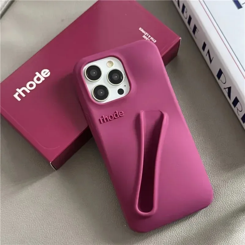 With Box Autumn Limited Edition Rhode Phone Case for IPhone 16 15 14 13 12 11 Pro Max Plus Lip Gloss Holder Soft Silicone Cover