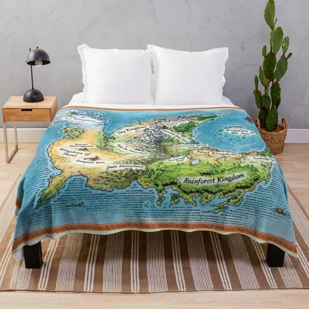 

WOF Maps Throw Blanket Soft Solid Color Blanket for Couch Bed