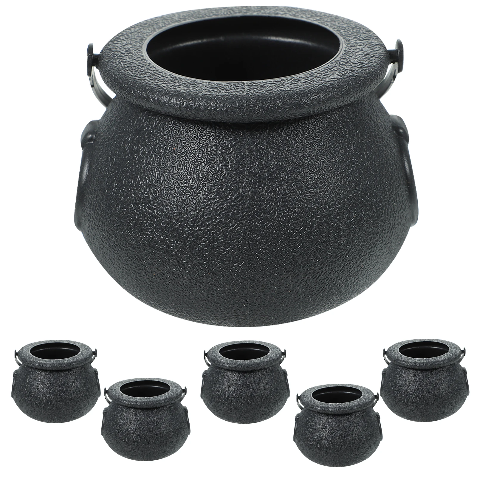 

6 Pcs Pumpkin Bucket Props Halloween Candy Buckets Jar for Sticker Containers Trick Treat