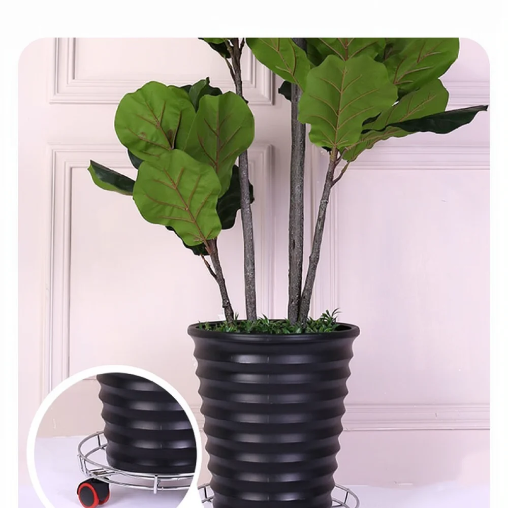 Iron Rolling Storage Cart With Wheels Mobile Floor Organizer Shelf For Home Living Room Balcony Plant Flower Pot