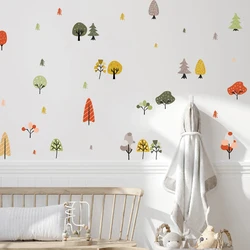 Creative nordic style woodland forest stickers kids room living room decoration self adhesive wall art decal nursery