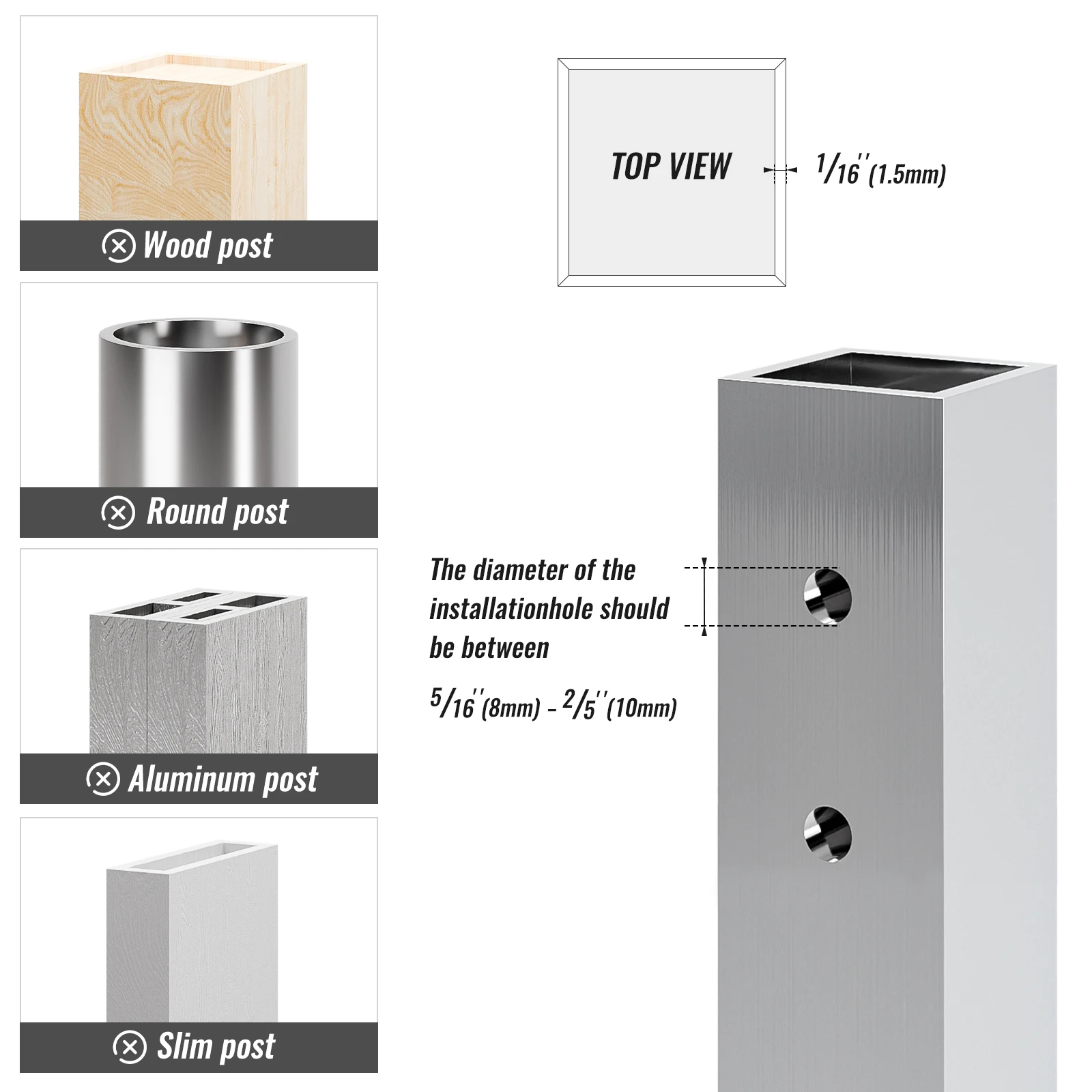 Stainless Steel Horizontal Wheel Protector Cable Kit, Horizontal Wheel Cable Railing Protective Sleeve