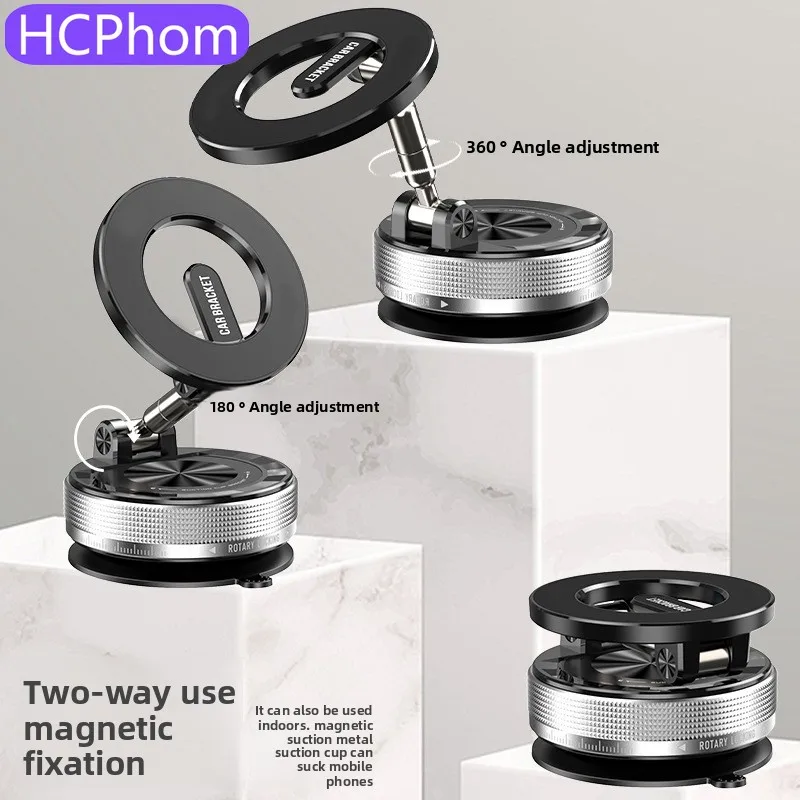 

HCPhom Car Mounted Vacuum Adsorption Bracket Instrument Panel Folding 360 Rotating Car Mount Car Home Multi-purpose Phone Holder