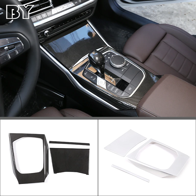 

For BMW 3 Series G20 G28 2020-2022 Left Hand Drive ABS Carbon Fiber Car Center Console Gear Shift Decoration Panel Cover Trim