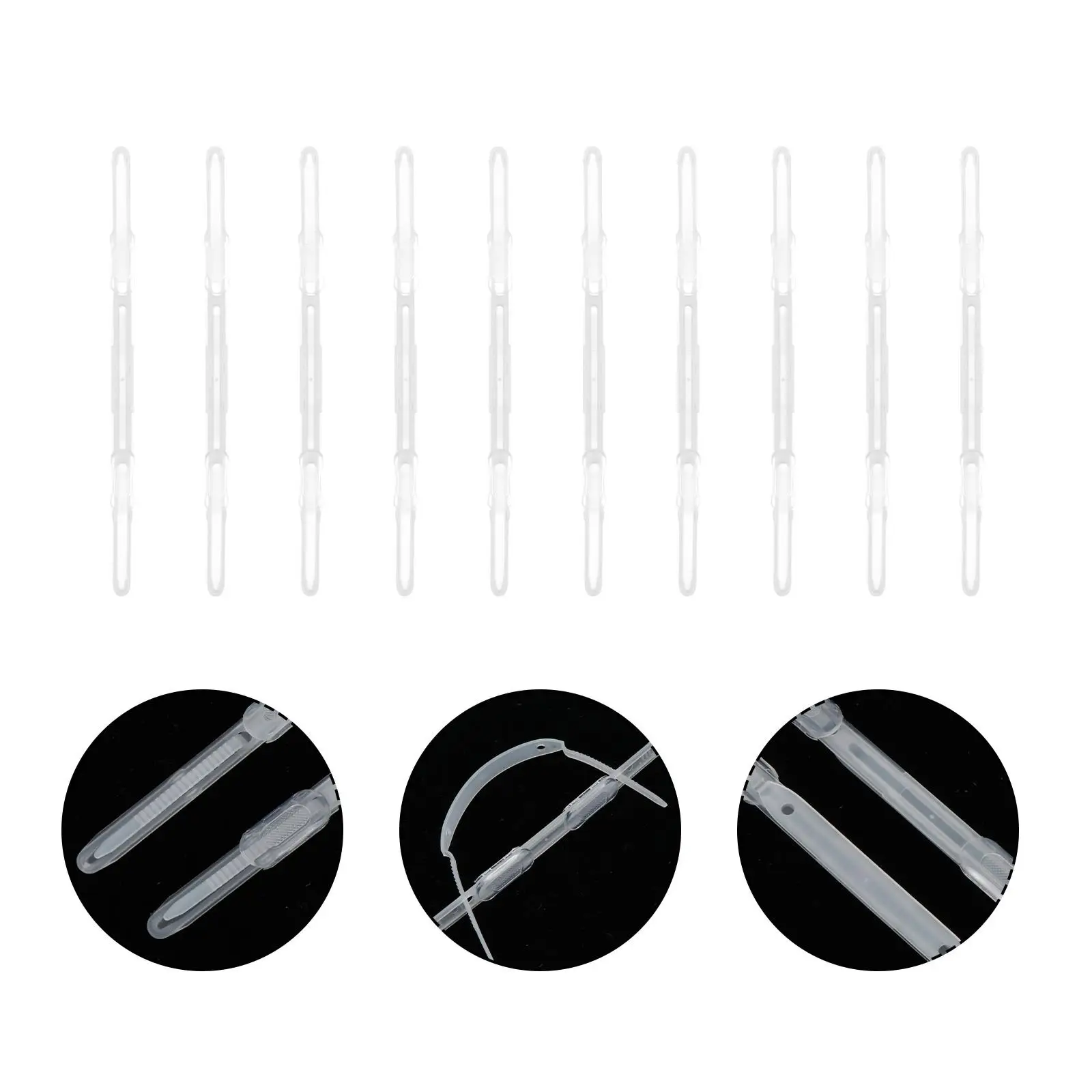 Binder Clips Lightweight Strong Clamping Force Bookbinding Stationery Supplies Plastic Loose Leaf Paper File