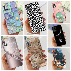 For Samsung Galaxy A51 4G 5G Phone Case Transparent Slim Soft TPU Capa Coques For Samsung M51 A 51 Galaxy Funda Flower Dinosaur