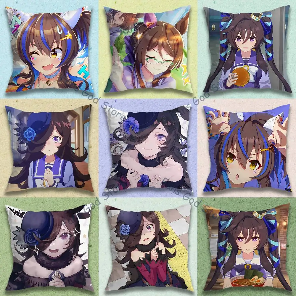 R-Royce Anime Pretty D-Derby Pillow Case Plush Pillow Cases Home Decoration Pillow Cover for Sofa Bed Chair Living Room
