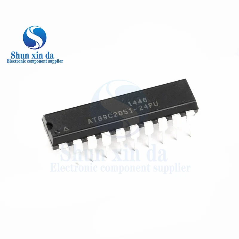 10PCS AT89C2051-24PU AT89C2051 -24PC -24PI DIP-20 8-bit Microcontrollers MCU 2kB Flash 128B RAM 24MHz 2.7V-6.0V DIP IC
