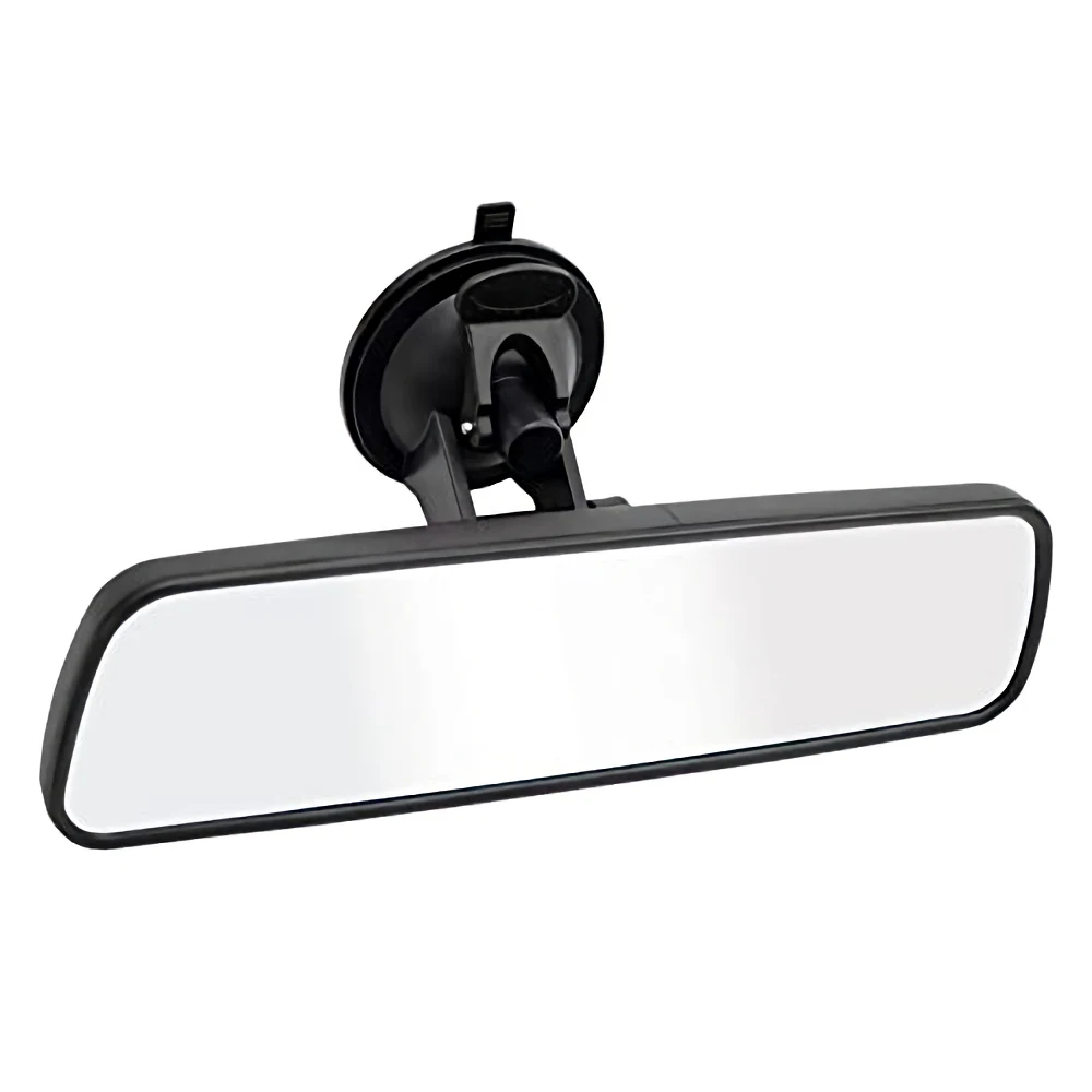 Wide-angle Interior Car Mirror with Suction Cup 200 X 60mm, Universal Rear View Mirror for Windshield