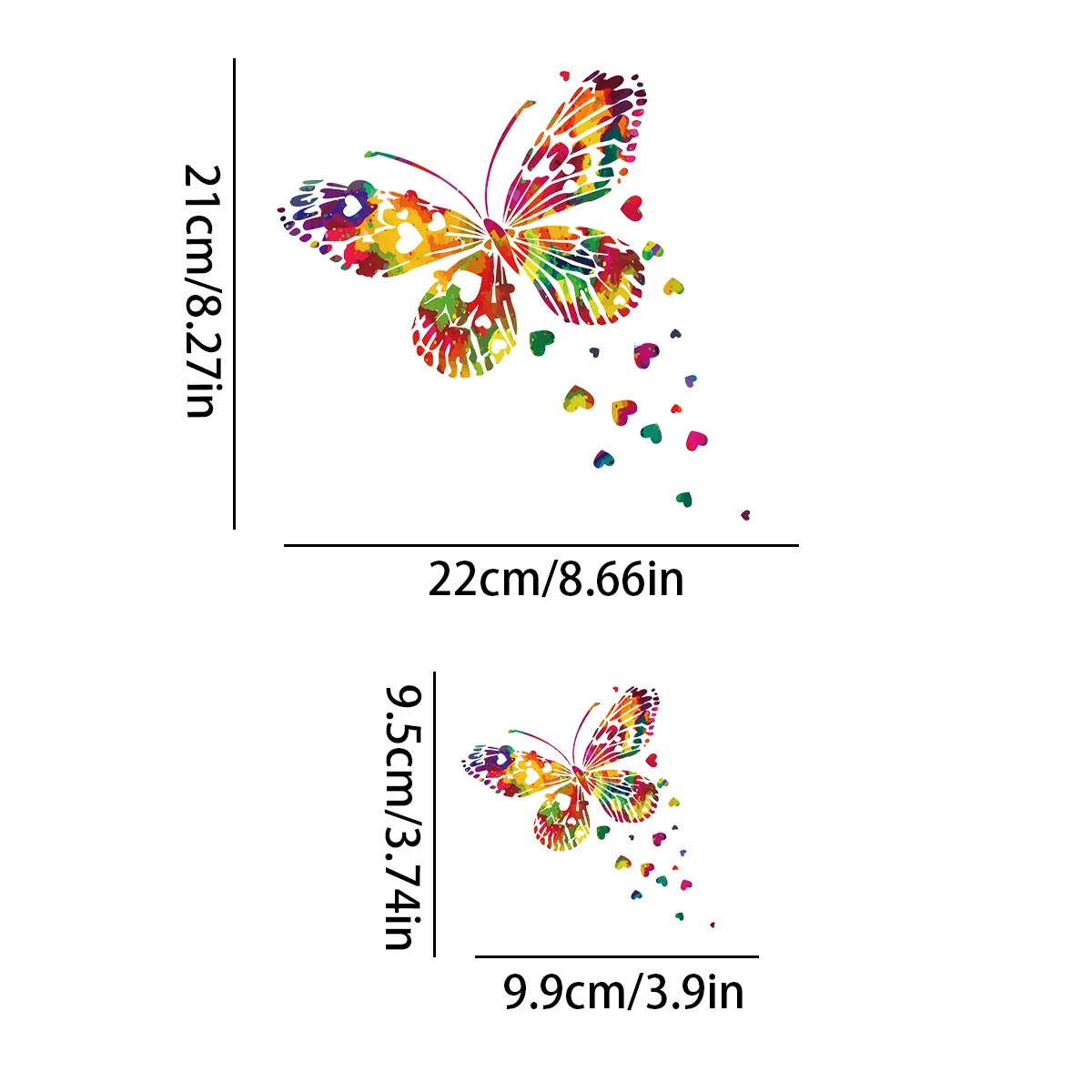 1 PCS Colorful Butterfly Iron on Patches Heat Transfer Stickers, for T-Shirt Jeans Backpacks Hat Clothing