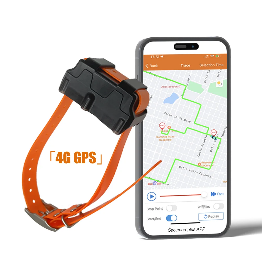 4500 m Ah IP 67 Waterproof GPS Tracker Locator for Dog Hunting Collar