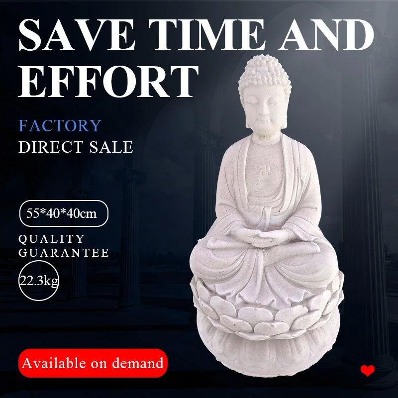 Fiberglass Concrete Buddha Status Mold for Home Garden Decorations
