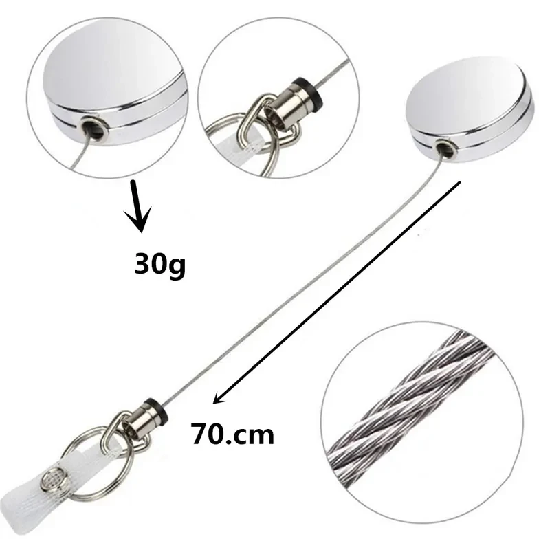 1/4/6pcs Card sets Belt Key Ring metal Retractable Pull Badge Reel ID Lanyard Name Tag Card Badge Holder Reel Recoil Chain Clips