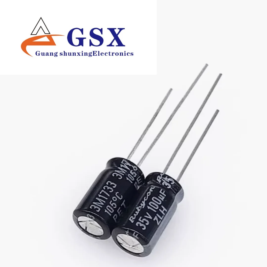 

Brand new original genuine imported aluminum electrolytic capacitor 35v100uf 6.3 * 11 ruby ZLH high-frequency long life
