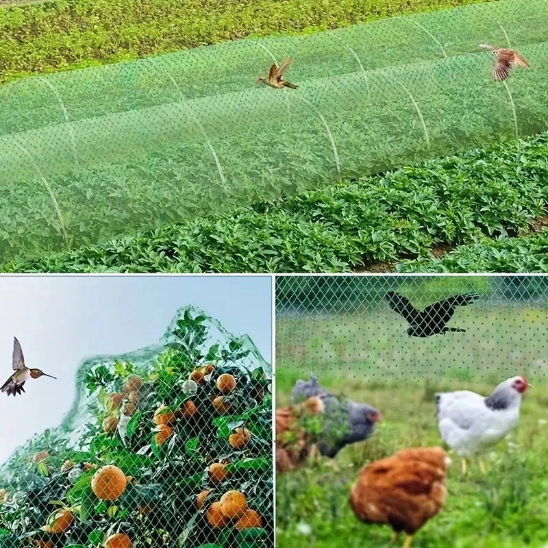 Garden Netting Green Woven Mesh Protect Plants Fruits Flowers Trees Stretch Fencing Durable Net Stops Birds Deer Animals