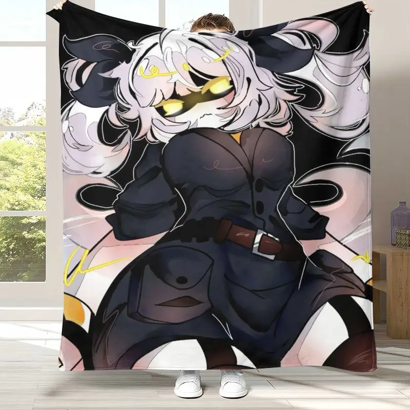 Murder Drones Uzi N Cyn Cartoon Flannel Throw Blanket,Cozy Warm Blanket for Bed,Sofa,Living Room,Picnic,Camping,Home Decor,Gift