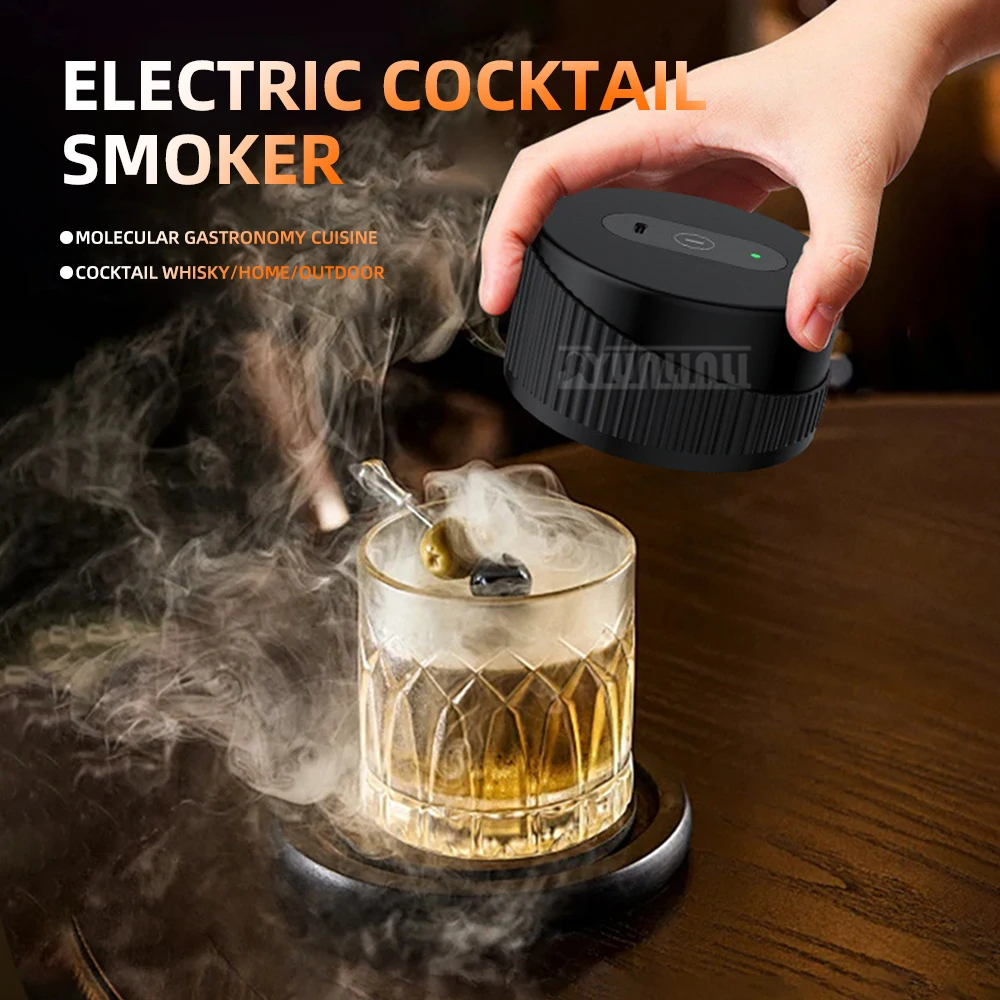 Multifunctional Whiskey Smoker KitElectric Cocktail Smoker with Multiple Fragrant Wood Wine Set