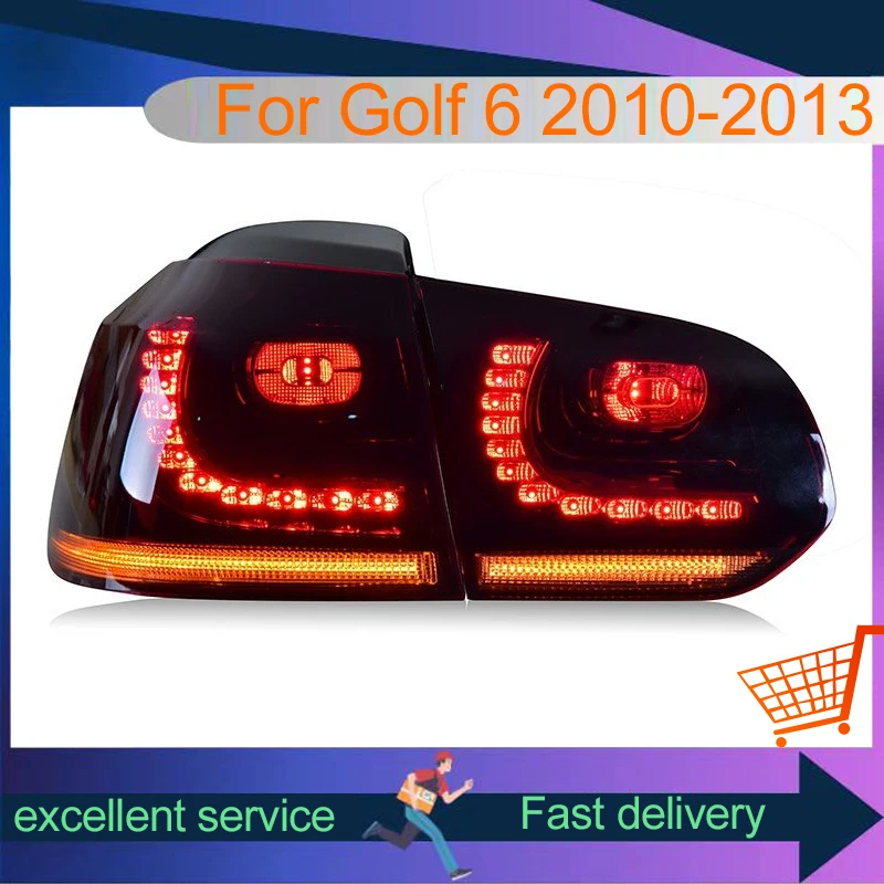 

Подходит для Volkswagen 2010-2013 Golf 6, задние фонари в сборе, высокая модификация 6GTI, светодиодные плавные фонари R20 и задние задние фонари