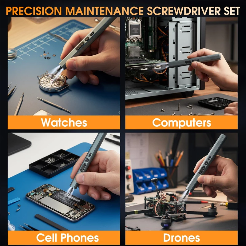 153 in 1 Precision Electric Screwdriver Set Rechargeable Screwdrivers Repair Tool Kit for Computer Laptop Camera Watch Glasses