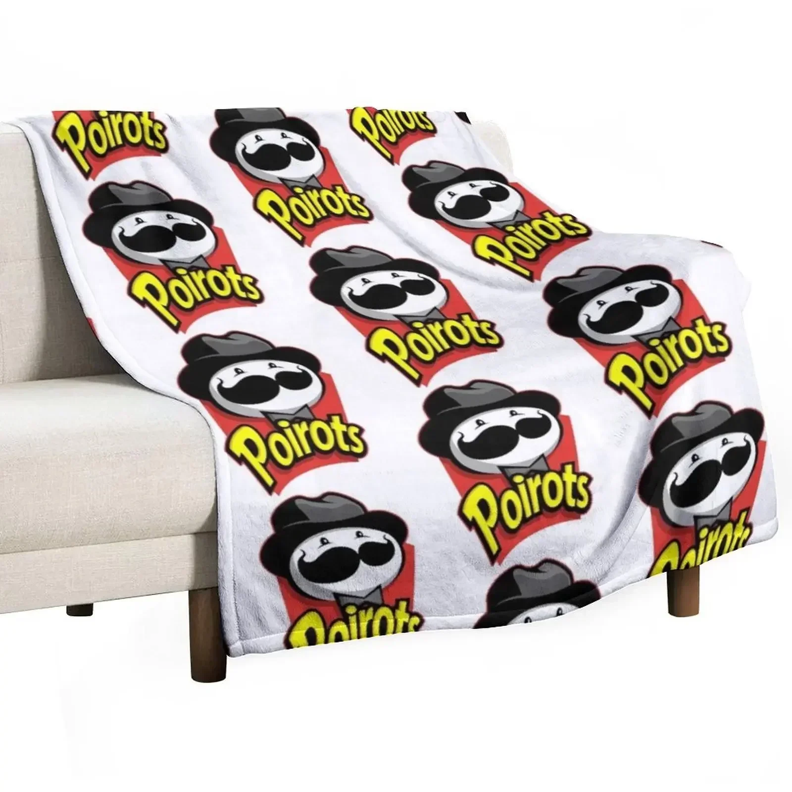 poirots mustache Throw Blanket Bed Bed covers Sofa Quilt Blankets