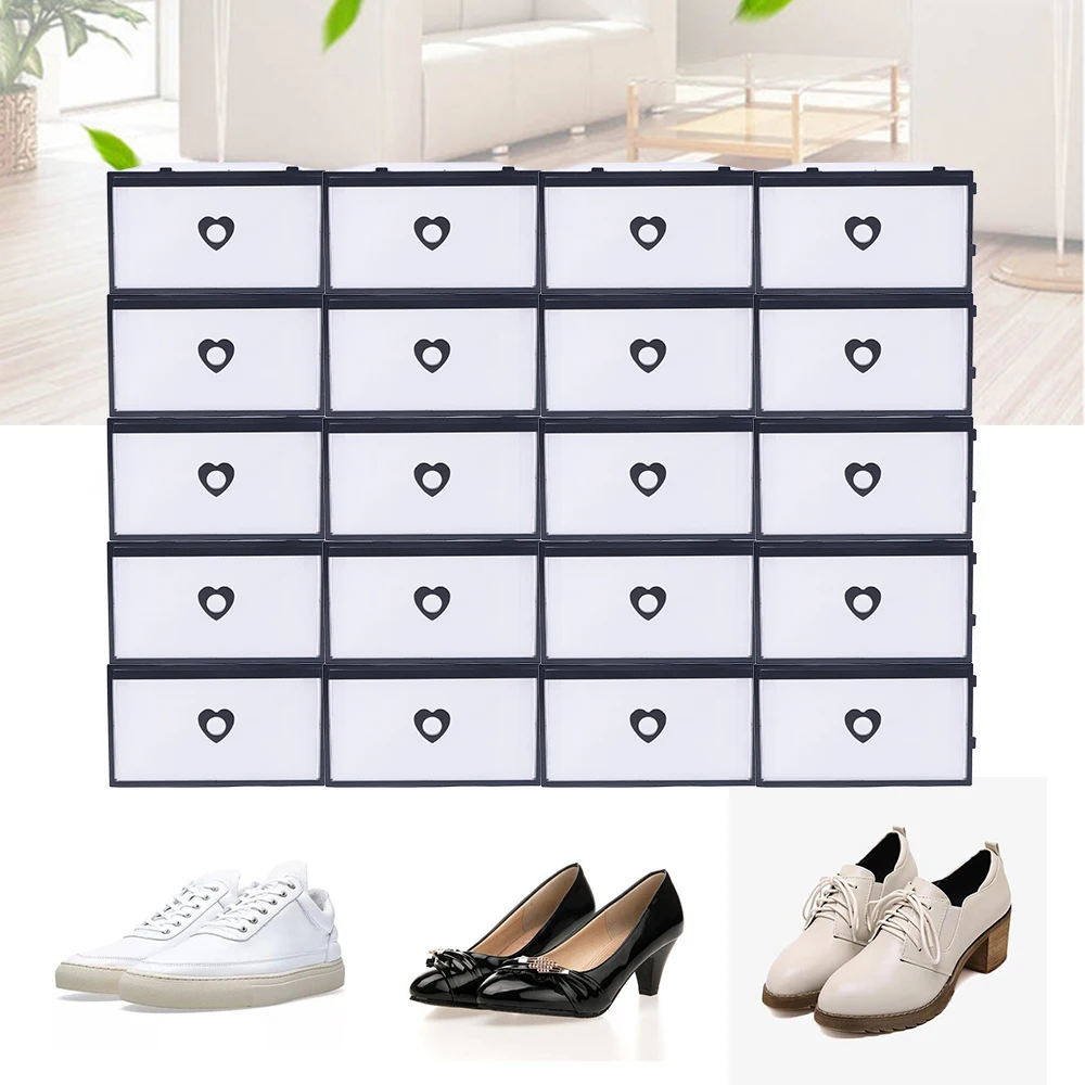 

10/20/24 Hot Sales Pack Shoe Rack Organizer Shoe Storage Boxes Clear Plastic Stackable Boxes